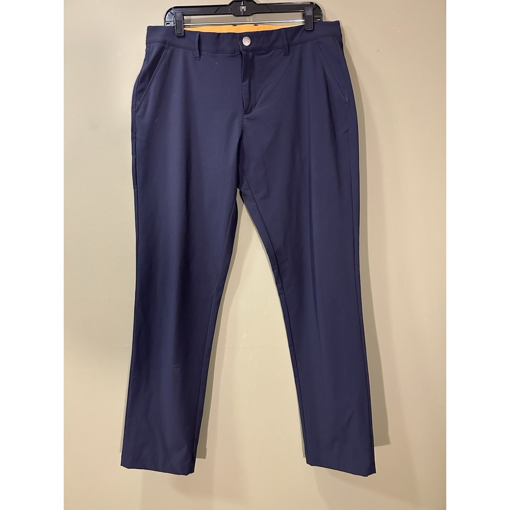 Macade Golf Pants Mens Slim Fit 36x29 Navy Performance Stretch Trouser
